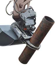 JCB JS130 digger with gripper